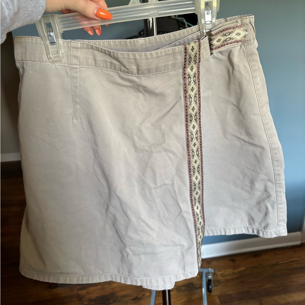 White Stag Beige Skort with Patterned Trim
